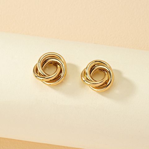 1 Pair Ins Style Circle Alloy Plating Women's Ear Studs