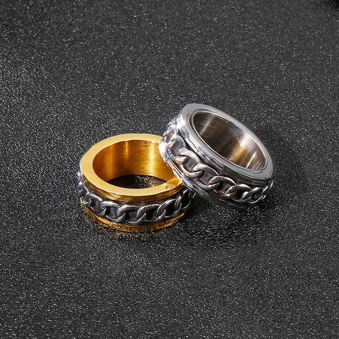 1 Piece Fashion Geometric Stainless Steel Polishing Plating Rings