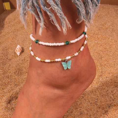 Ethnic Style Butterfly Beaded Women's Anklet