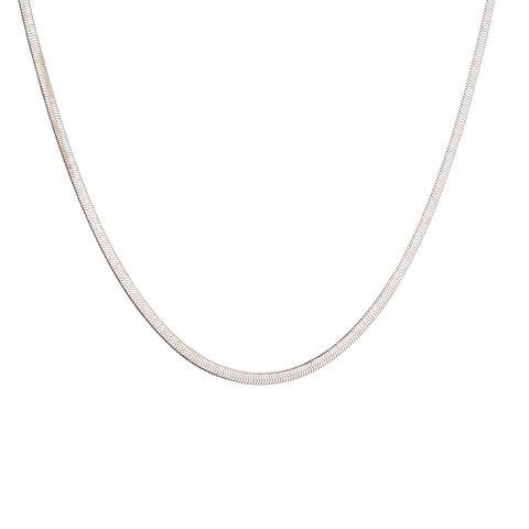 Simple Style Solid Color Stainless Steel Plating Necklace