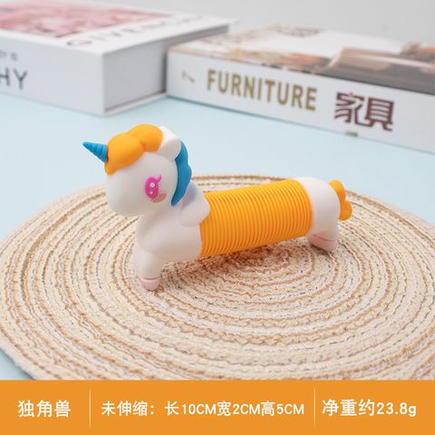 Telescopic Pull Tube Unicorn Decompression Creative Changeable Diy Soft Glue Alpaca Vent Toy