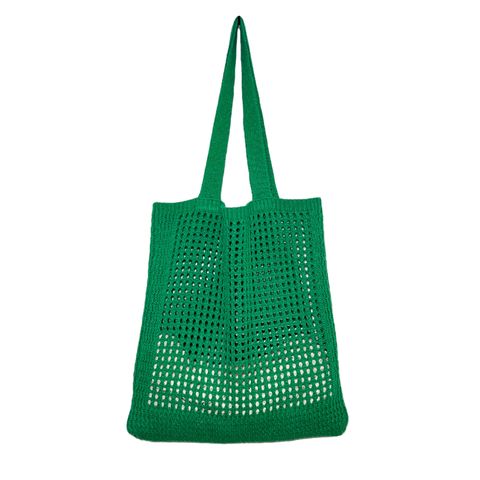 Women's Basic Lattice Polyester Shopping Bags