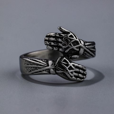1 Piece Fashion Hand Titanium Steel Polishing Men's Rings