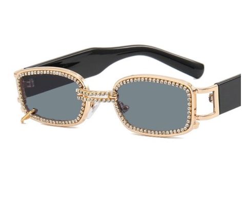 Streetwear Geometric Resin Square Diamond Full Frame Women's Sunglasses
