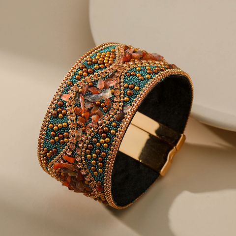 Retro Rectangle Leather Handmade Women's Bracelets