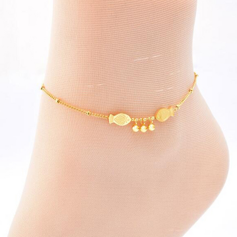 1 Piece Fashion Fish Stainless Steel Plating 14k Gold Plated Women's Anklet