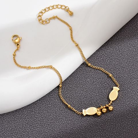 1 Piece Fashion Fish Stainless Steel Plating 14k Gold Plated Women's Anklet