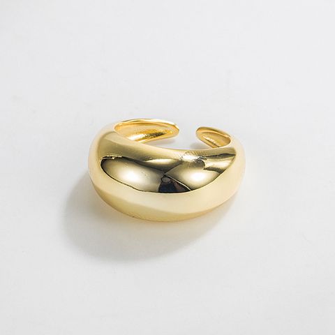 Mode Geometrisch Sterling Silber Überzug 18 Karat Vergoldet Offener Ring