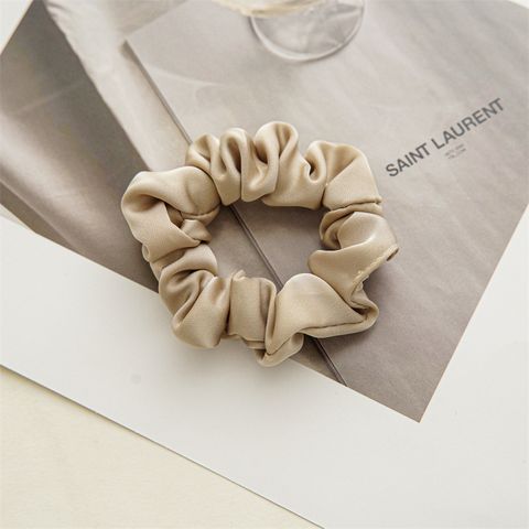 Simple Style Solid Color Satin Handmade Hair Tie