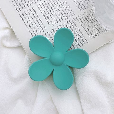 Simple Style Flower Plastic Resin Printing Hair Claws 1 Piece