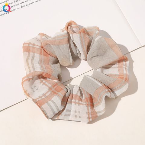 Simple Style Solid Color Cloth Pleated Hair Tie 1 Piece