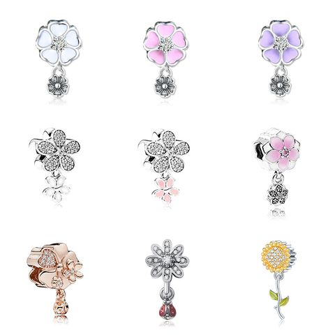 1 Piece Fashion Flower Alloy Plating Inlay Rhinestones Jewelry Accessories