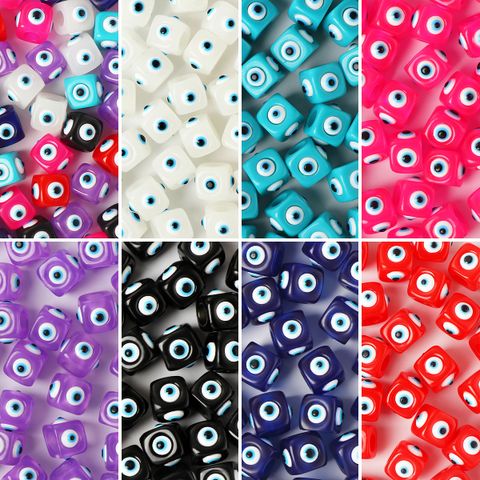 1 Piece 1.2 * 1.4mm Hole Under 1mm Resin Square Eye Beads