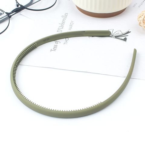 Simple Style Solid Color Resin Stoving Varnish Hair Band 1 Piece