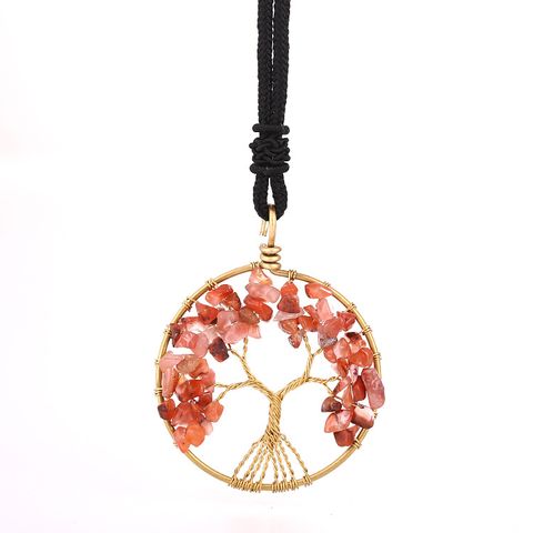 Ethnic Style Tree Agate Handmade Women's Pendant Necklace