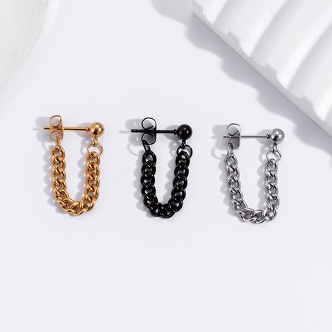 1 Piece Fashion Solid Color Stainless Steel Plating Ear Studs