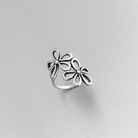 1 Piece Simple Style Flower Copper Plating Rings
