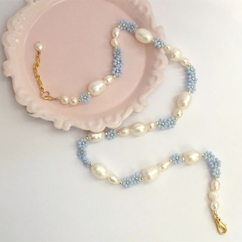 1 Piece Fashion Flower Seed Bead Plating Women's Necklace