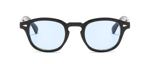 Fashion Solid Color Resin Round Frame Full Frame Men's Sunglasses