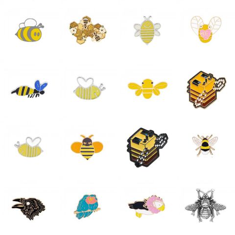 Cute Bee Alloy Metal Plating Unisex Brooches Collar Pin