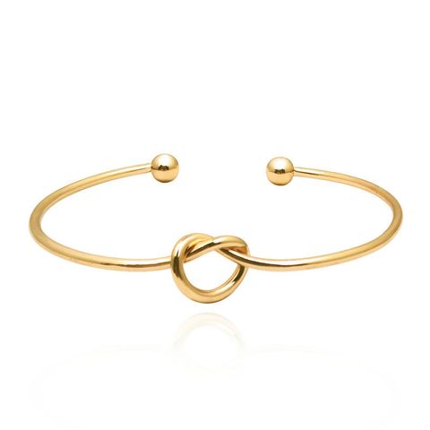1 Piece Simple Style Knot Alloy Plating Hollow Out Rose Gold Plated Gold Plated Silver Plated Women's Bangle