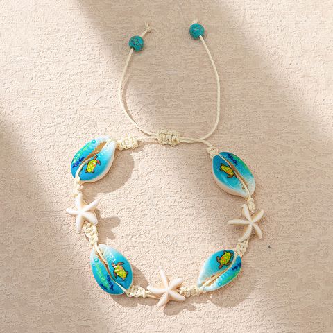 Vacation Starfish Shell Knitting Women's Bracelets Necklace
