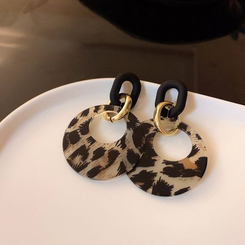 1 Pair Retro Leopard Alloy Women's Drop Earrings