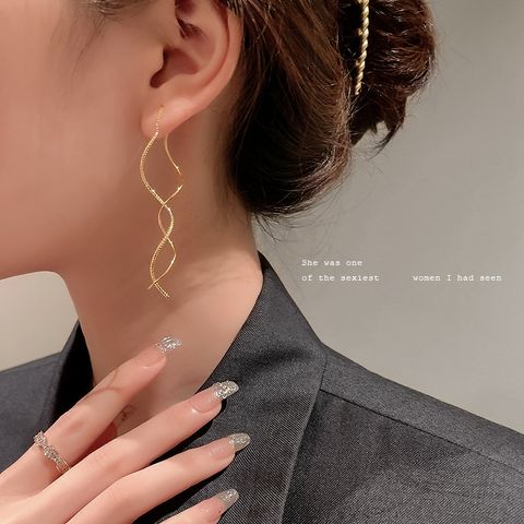 High Sense Hanging Earrings 2023 New Trendy Korean Temperament Earrings Long Tassel Affordable Luxury Fashion Earrings Eardrops Women