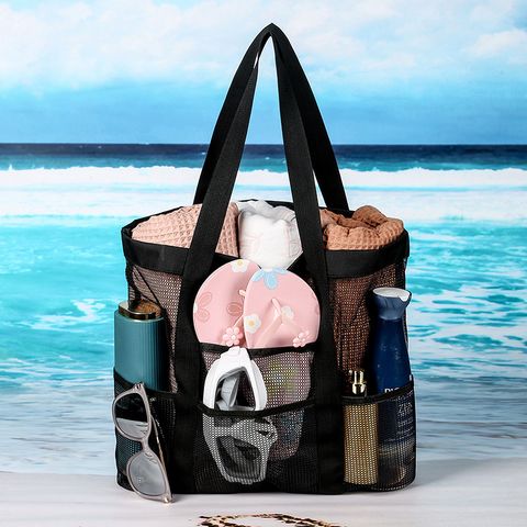 Fashion Solid Color Polyester Shopping Bags