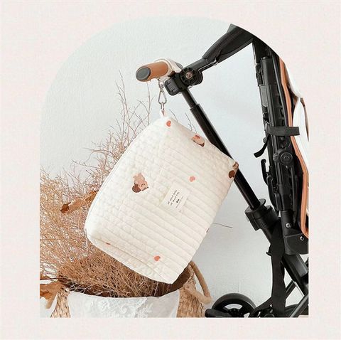Cute Bear Embroidered Baby Stroller Bag Clutch