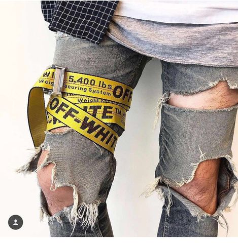 Hip-hop Square Woven Fabric Men's Woven Belts 1 Piece