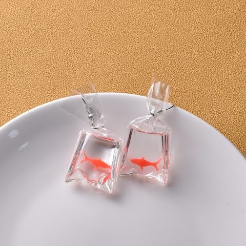 1 Pair Fashion Fish Plastic Resin Women's Drop Earrings