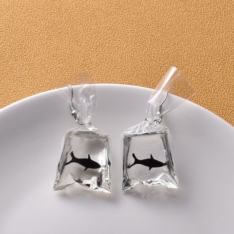 1 Pair Fashion Fish Plastic Resin Women's Drop Earrings