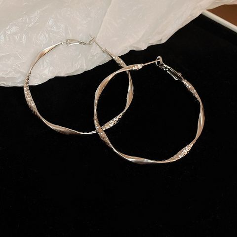 1 Pair Simple Style Circle Alloy Women's Hoop Earrings