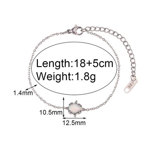 Vintage Style Simple Style Classic Style Round Stainless Steel Inlay Artificial Gemstones Women's Bracelets Earrings Necklace