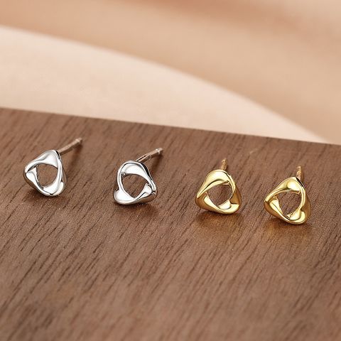 1 Pair Simple Style Animal Butterfly Sterling Silver Ear Studs