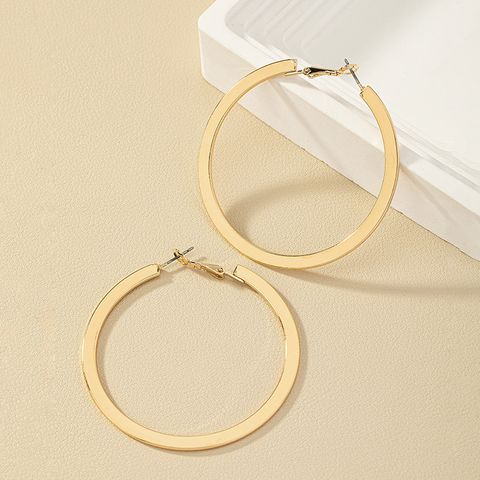 Exaggerated Circle Alloy Plating Women's Hoop Earrings