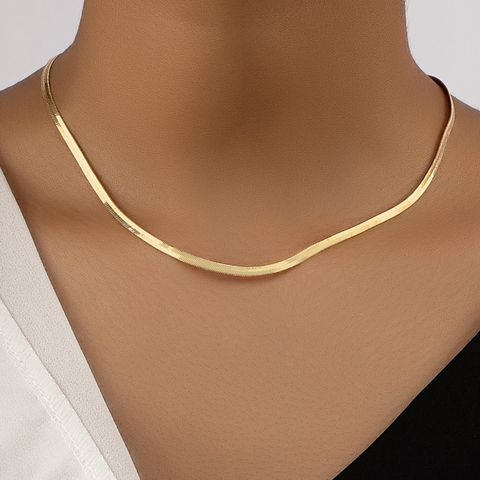 Wholesale Jewelry Hip-hop Simple Style Solid Color Alloy Necklace