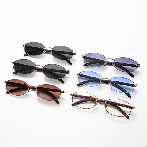 Vintage Style Solid Color Pc Polygon Full Frame Women's Sunglasses