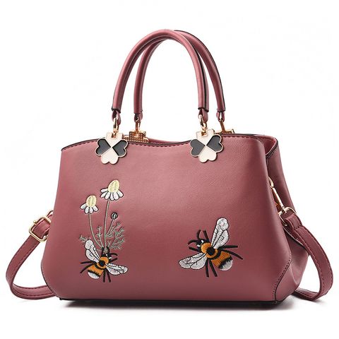 Women's Medium All Seasons Pu Leather Basic Handbag