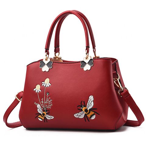 Women's Medium All Seasons Pu Leather Basic Handbag