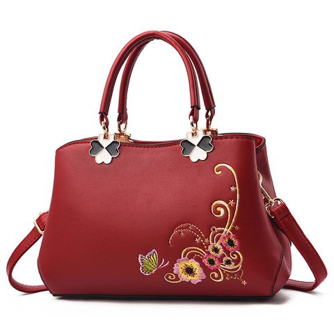 Women's Medium All Seasons Pu Leather Basic Handbag