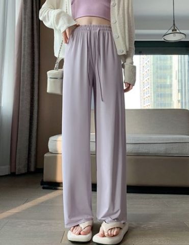 Women's Street Casual Solid Color Full Length Casual Pants Straight Pants