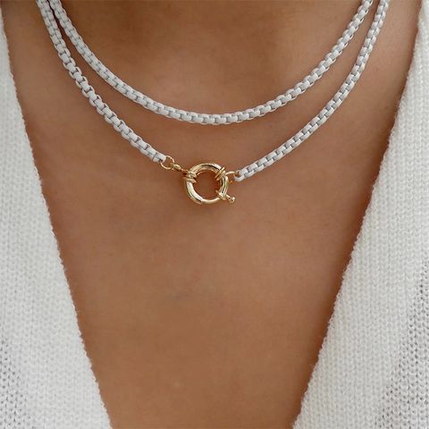 Wholesale Jewelry Elegant Beach Geometric Zinc Alloy Layered Necklaces