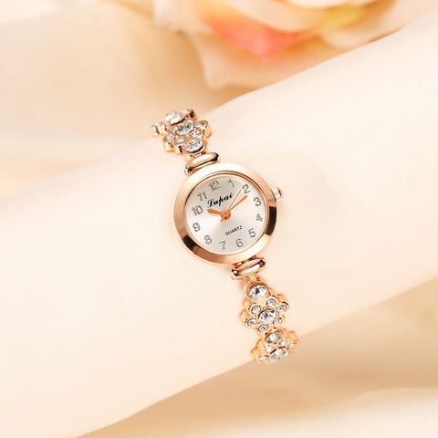 Ins Style Solid Color Flower Quartz Women's Watches