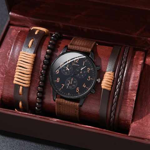 Business Solid Color Buckle Quartz Men's Watches