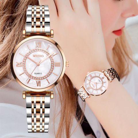 Elegant Solid Color Quartz Women's Watches