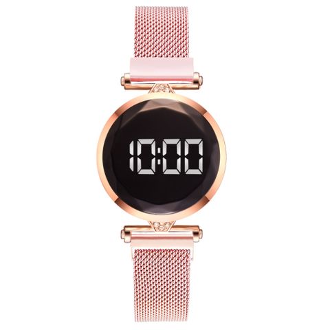 Casual Simple Style Round Magnet Buckle Quartz Women's Watches