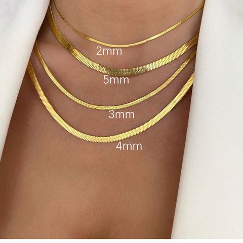 304 Stainless Steel Streetwear Plating Solid Color Necklace