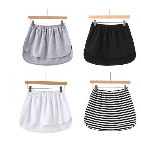 Summer Simple Style Solid Color Viscose Above Knee Skirts